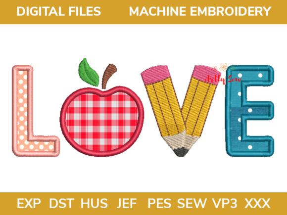 Applique Back to School Love Applique Review for Business Use