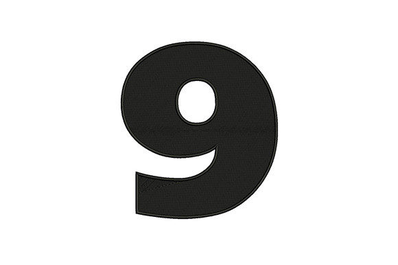 Bold Number 9: A Standout Embroidery Design for Creative Sellers