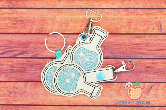 Chemist Beaker ITH Keyfob Review for Seasonal Embroidery
