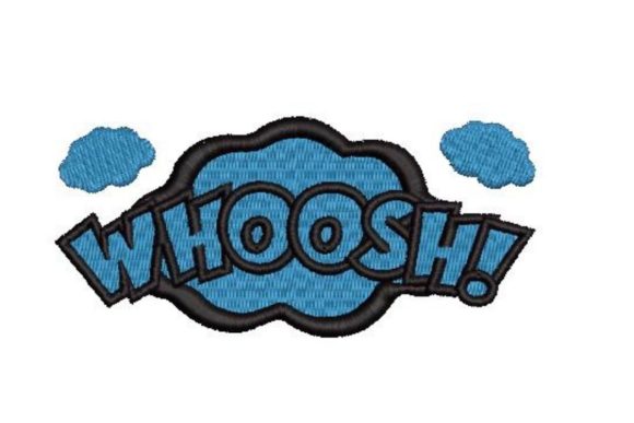 Comic Book Speech Bubble Woosh Embroidery Design Review