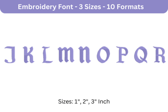 Disneyland Font Uppercase J to R Review for Seasonal Embroidery