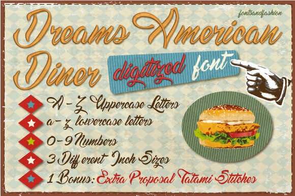 Dreams American Diner Embroidery Design Review