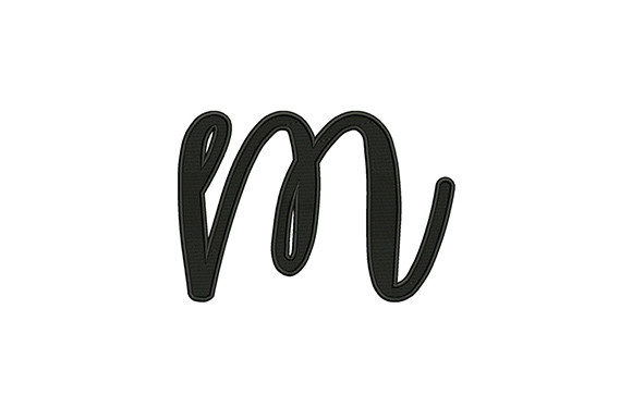Lower Case Alphabet M for Sweatshirt Embroidery