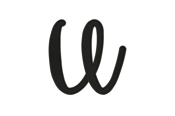 Lower Case Alphabet U for Embroidery Projects