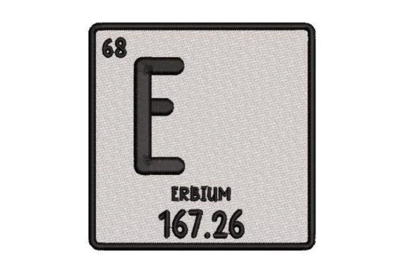 Periodic Table Alphabet E: A Unique Embroidery Design for Personalized Gifts