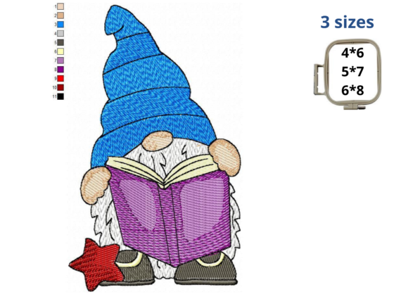 School Gnome with Book: A Back to School Embroidery Design Worth Considering