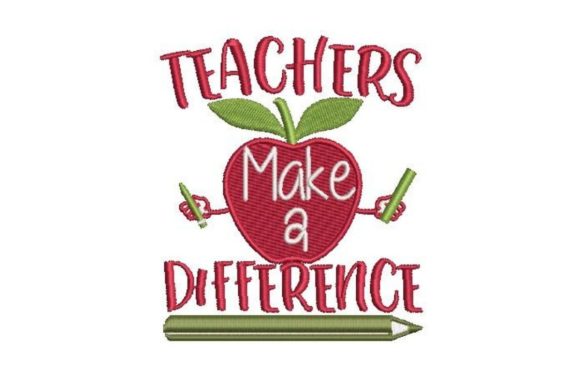 Teachers Make a Difference: A Playful Embroidery Design for Gifting